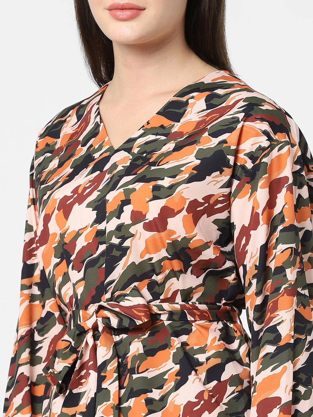 Green Abstract Print Top - Image 5