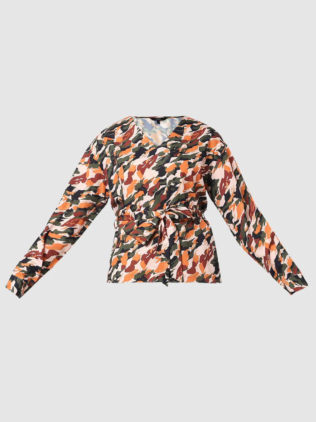 Green Abstract Print Top - Image 6