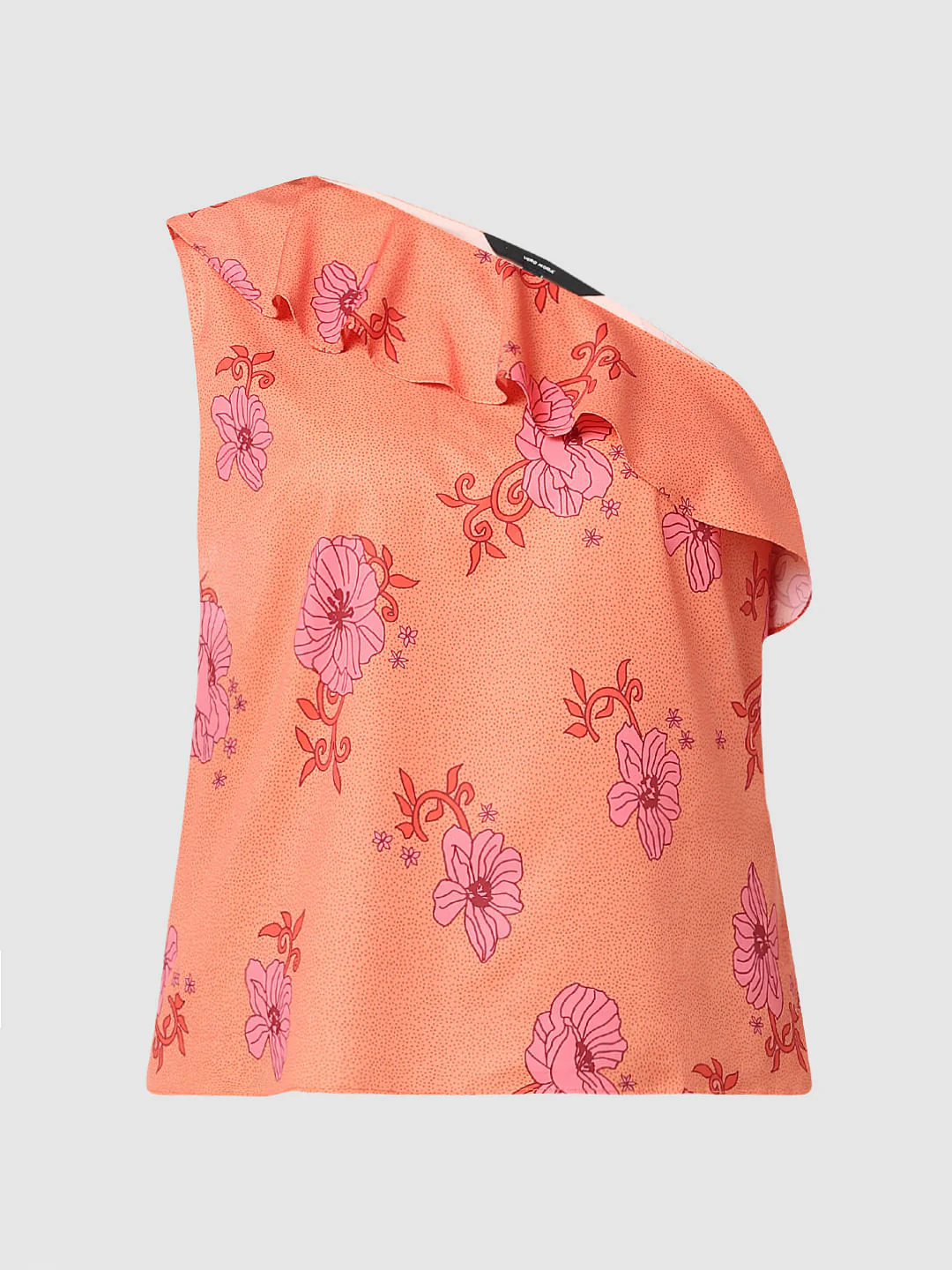 Orange Floral One-Shoulder Top - Image 6