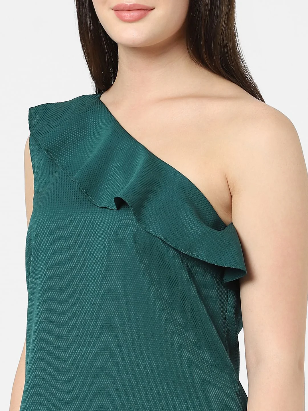 Dark Green One Shoulder Top - Image 5