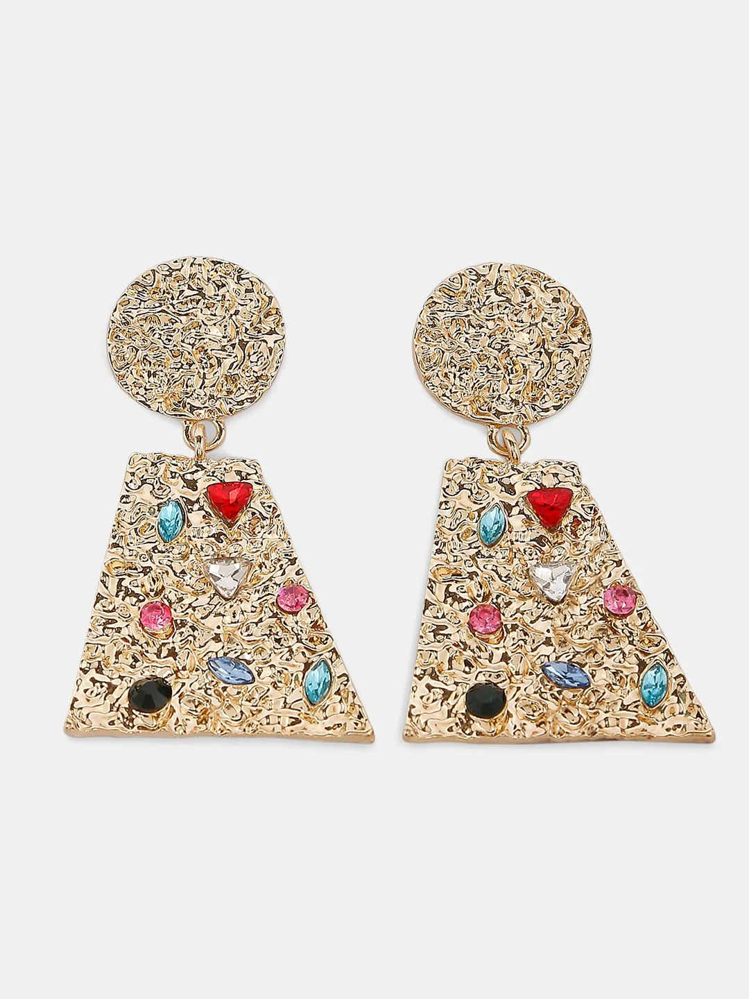 Golden Stone Plated Earrings - Image 2