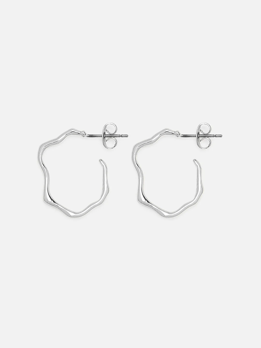 Silver Hoop Earrings - Image 2