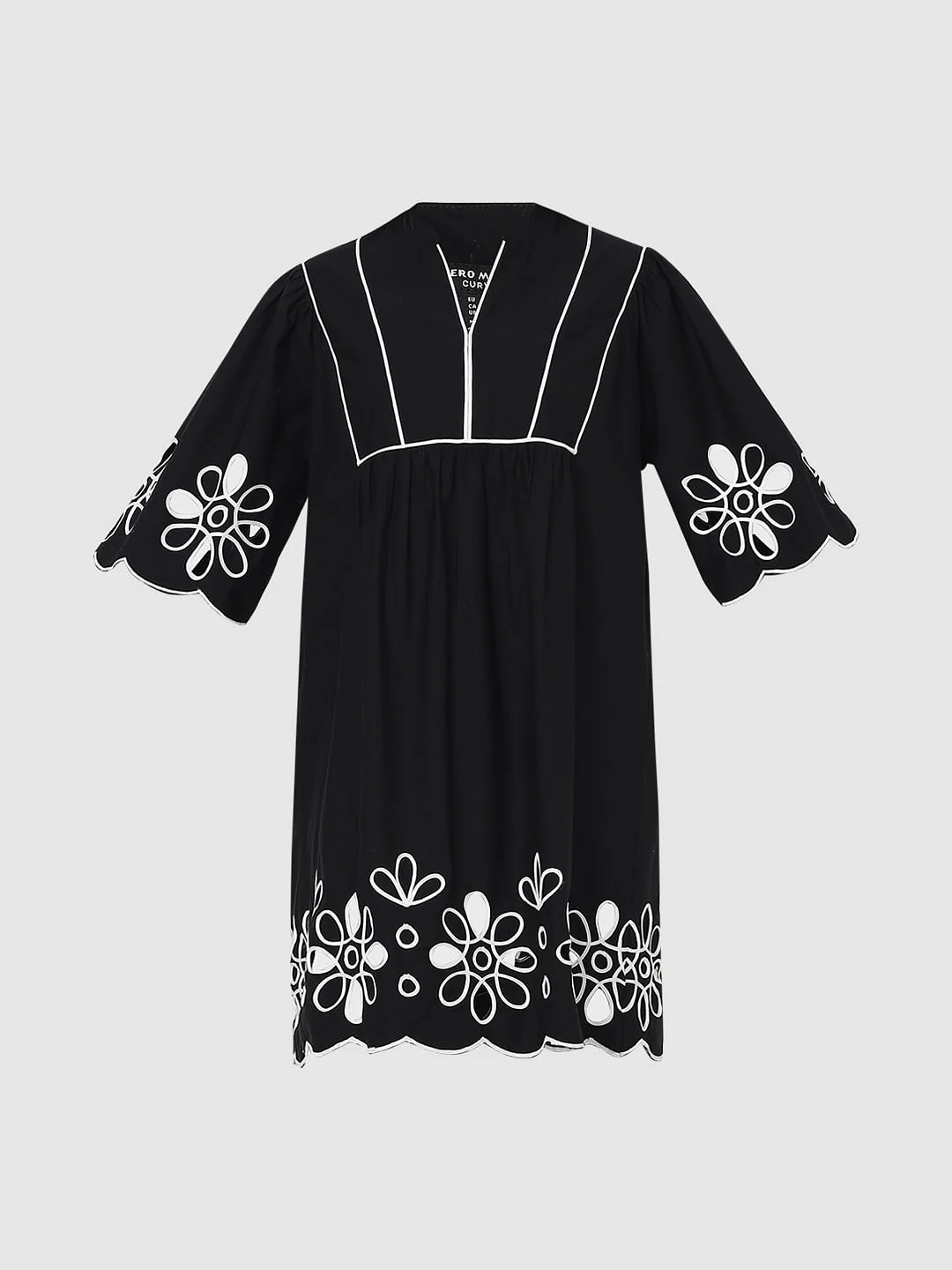 Curve Black Cutwork Shift Dress - Image 7