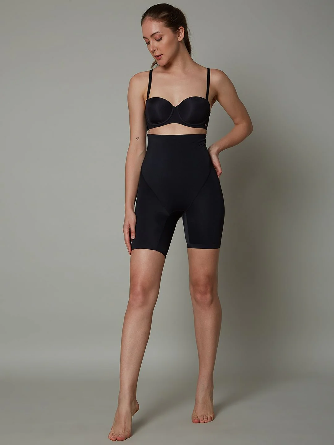 Intimates Black High Rise Thigh Shaper - Image 5