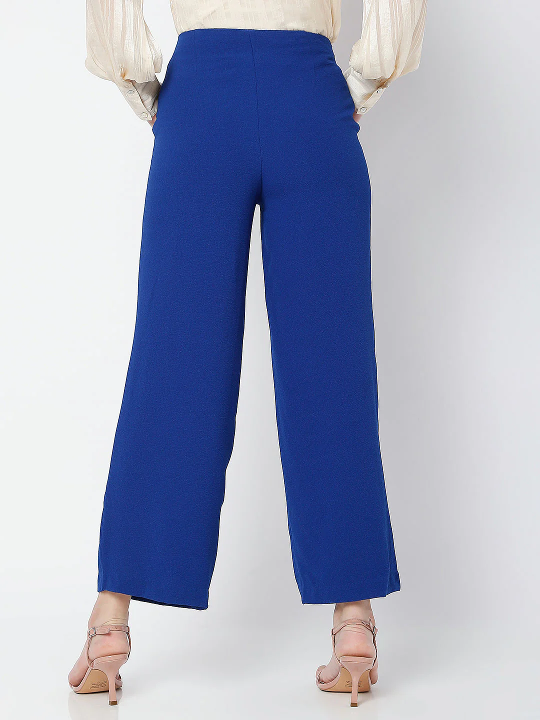 Blue Wide Leg Co-Ord Set Culottes - Image 4
