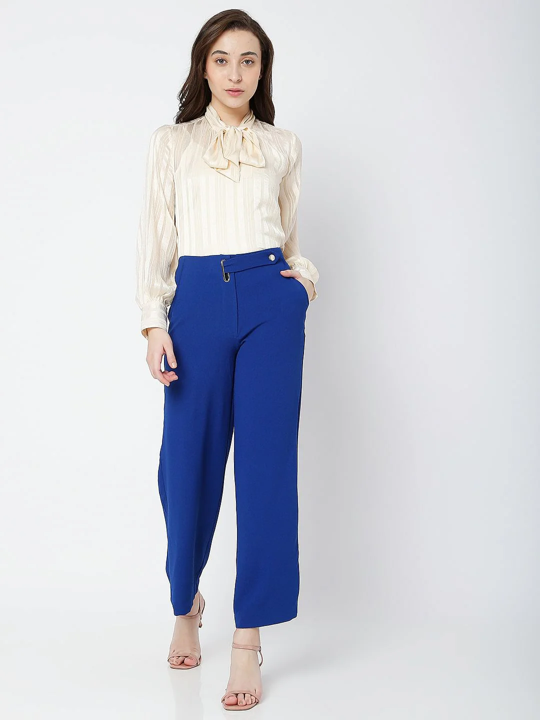 Blue Wide Leg Co-Ord Set Culottes - Image 6