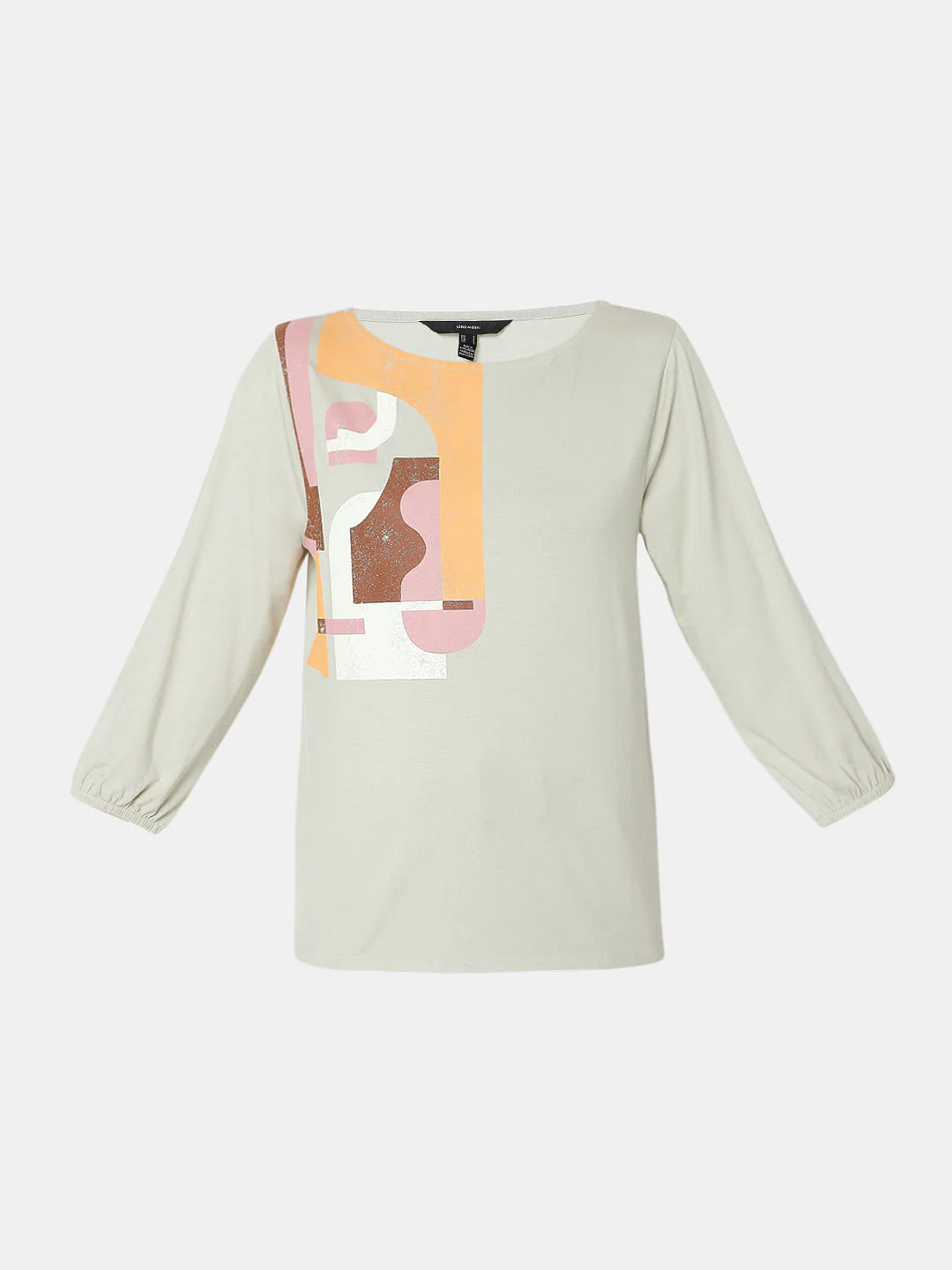 Green Abstract Print Top - Image 7