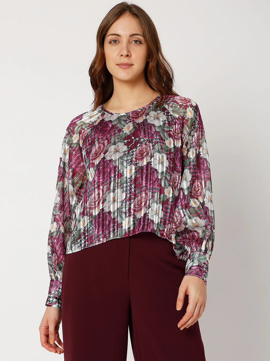 Pink Floral Print Top - Image 2