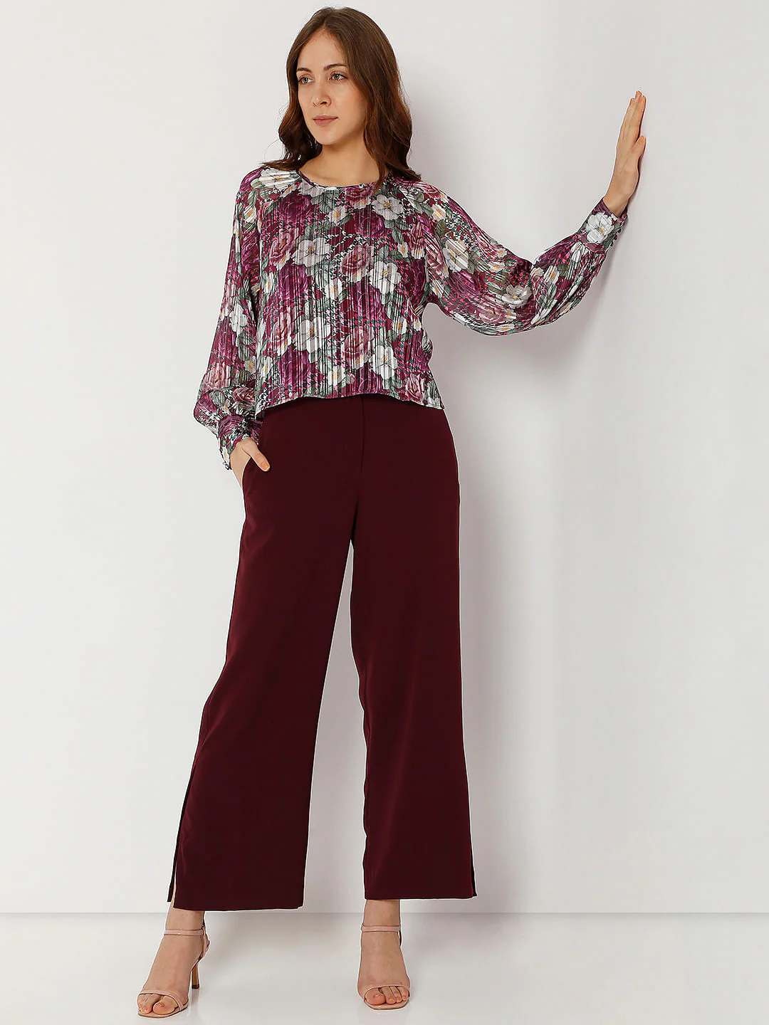Pink Floral Print Top - Image 5