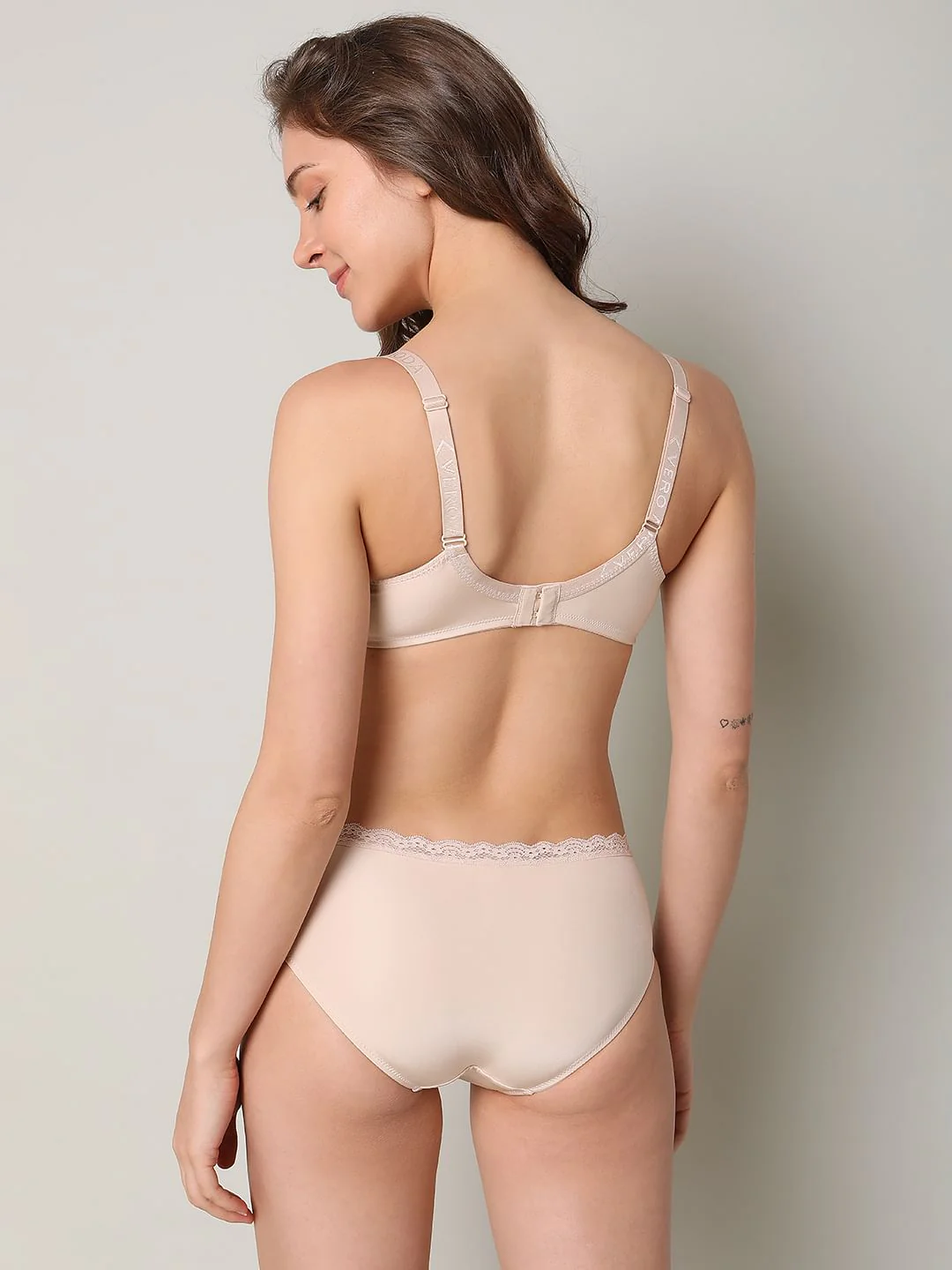 Beige Classic Full Coverage Non-Padded Bra - Image 4