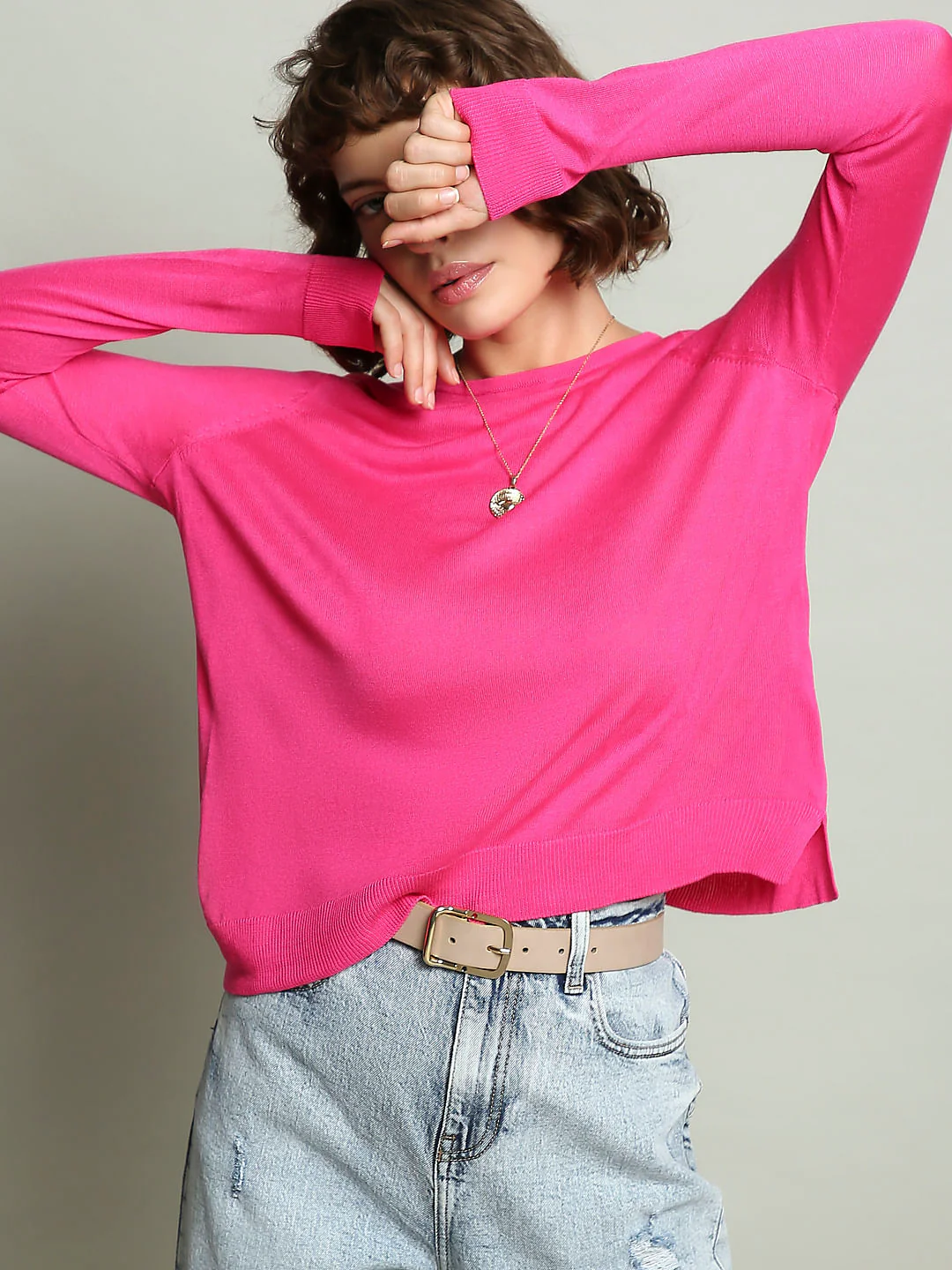 Fuchsia Full Sleeves Pullover