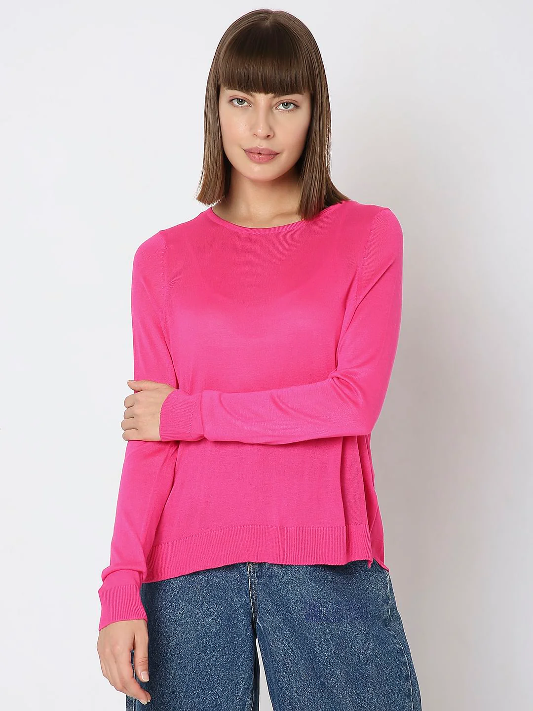 Fuchsia Full Sleeves Pullover - Image 2