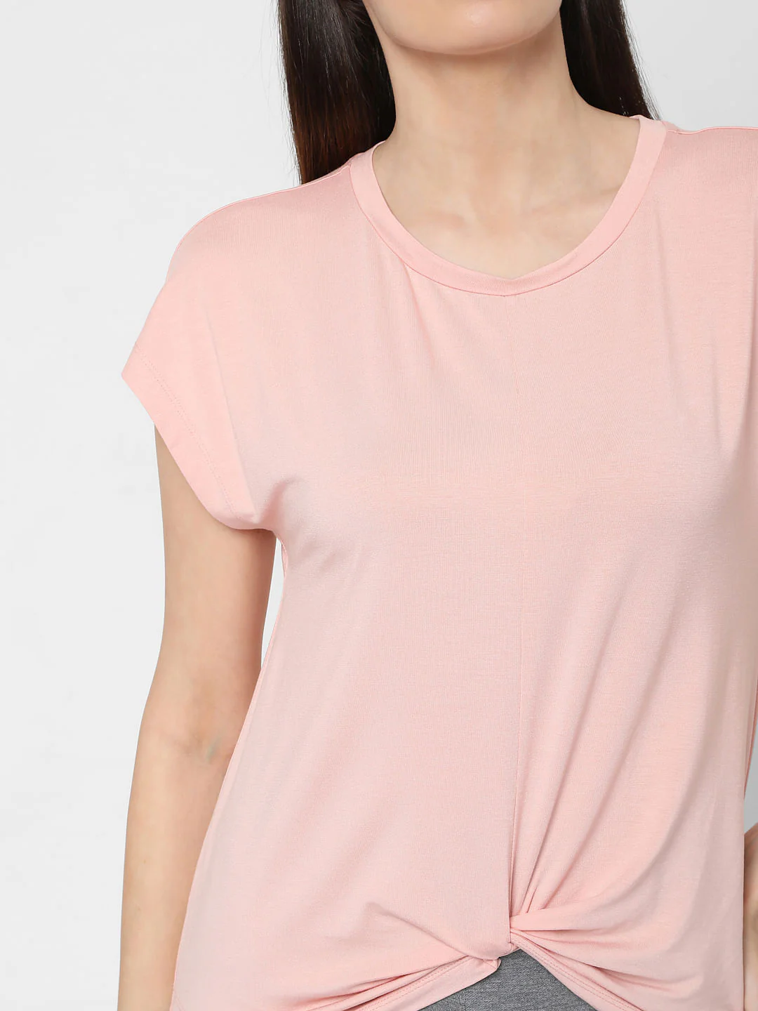 Pink Front Twist Lounge T-Shirt - Image 3