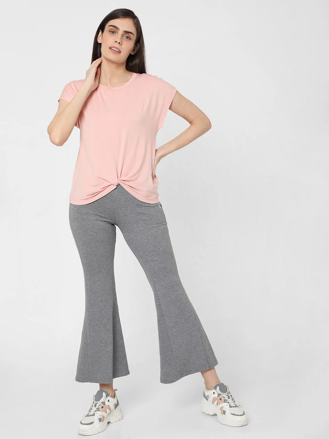 Pink Front Twist Lounge T-Shirt - Image 4