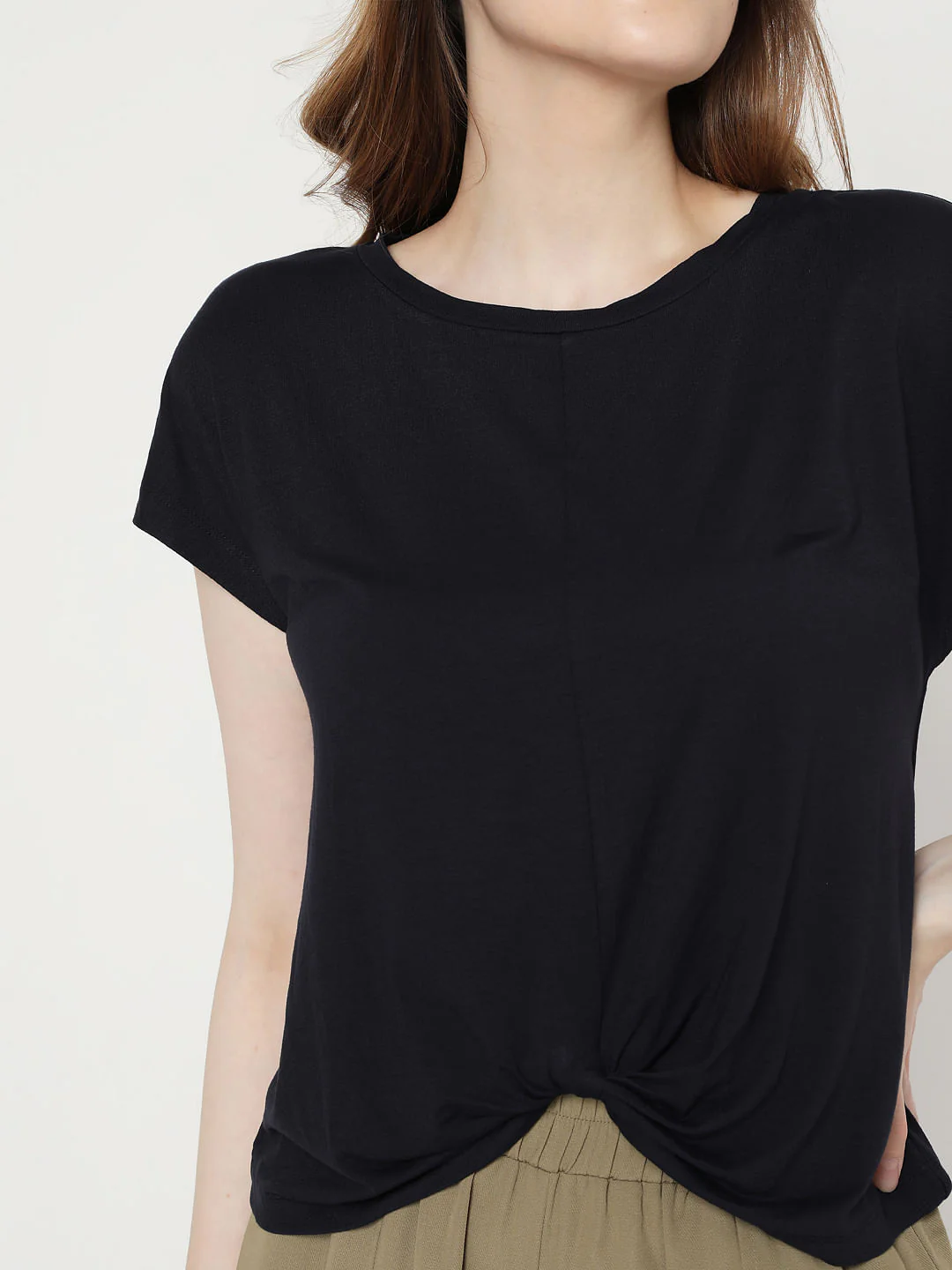 Blue Front Twist Lounge T-Shirt - Image 4