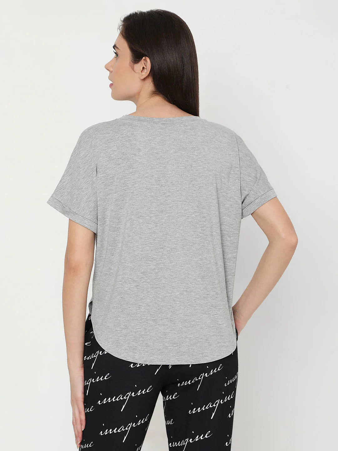 Grey Asymmetric T-Shirt - Image 3