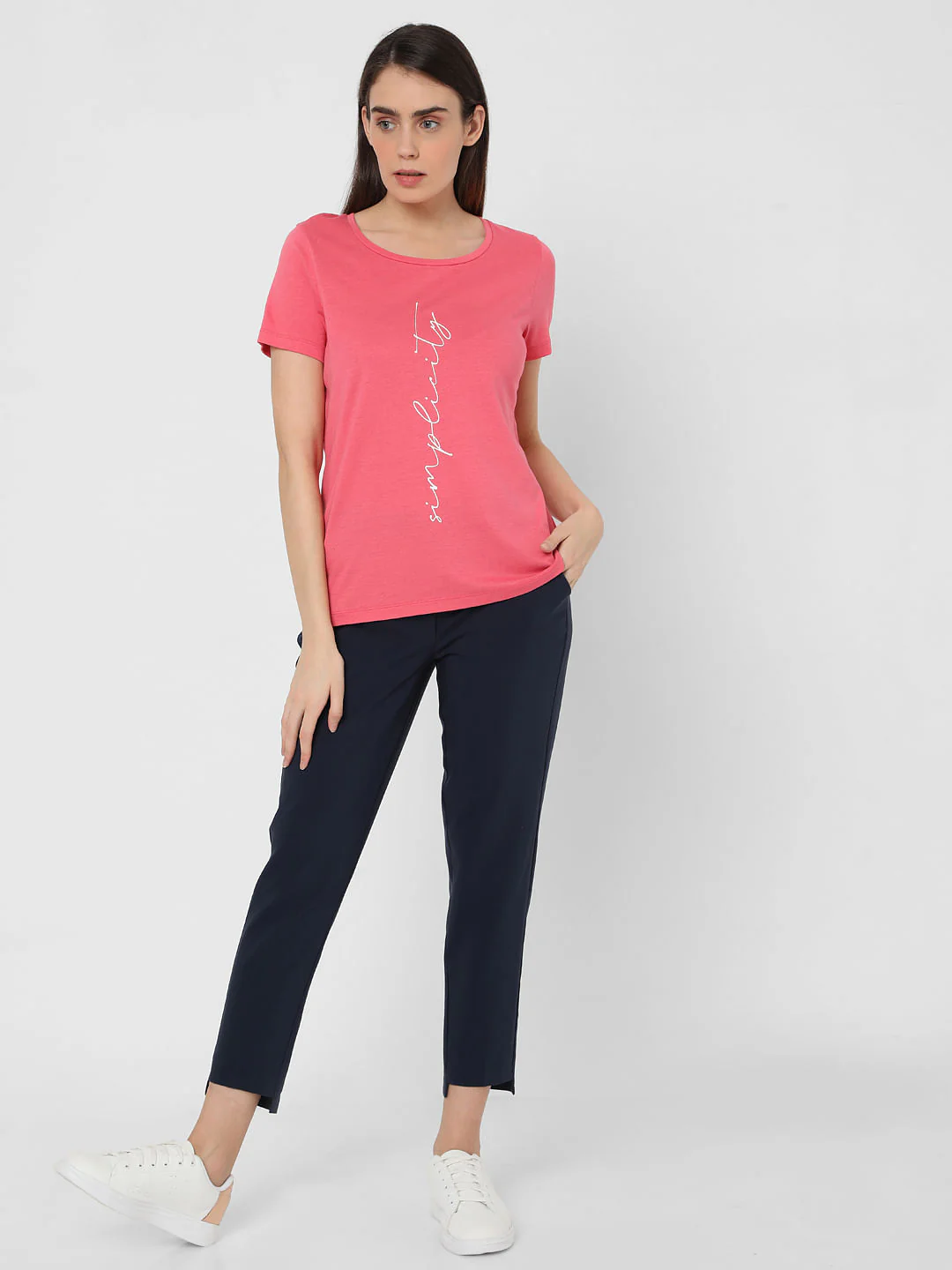 Pink Typography Print T-Shirt - Image 3