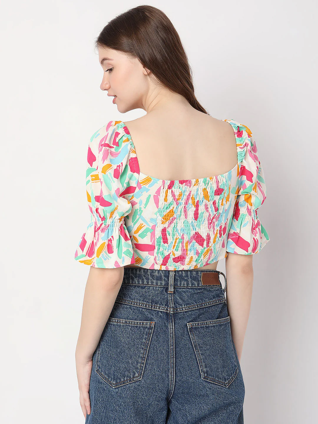 Off-White Printed Crop Top - Image 4