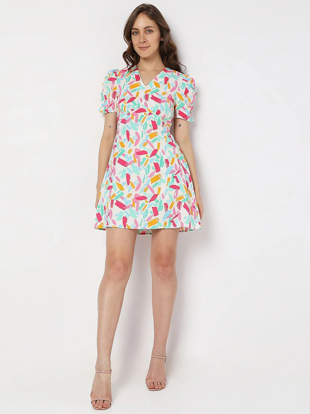 Off-White Printed Mini Dress - Image 5