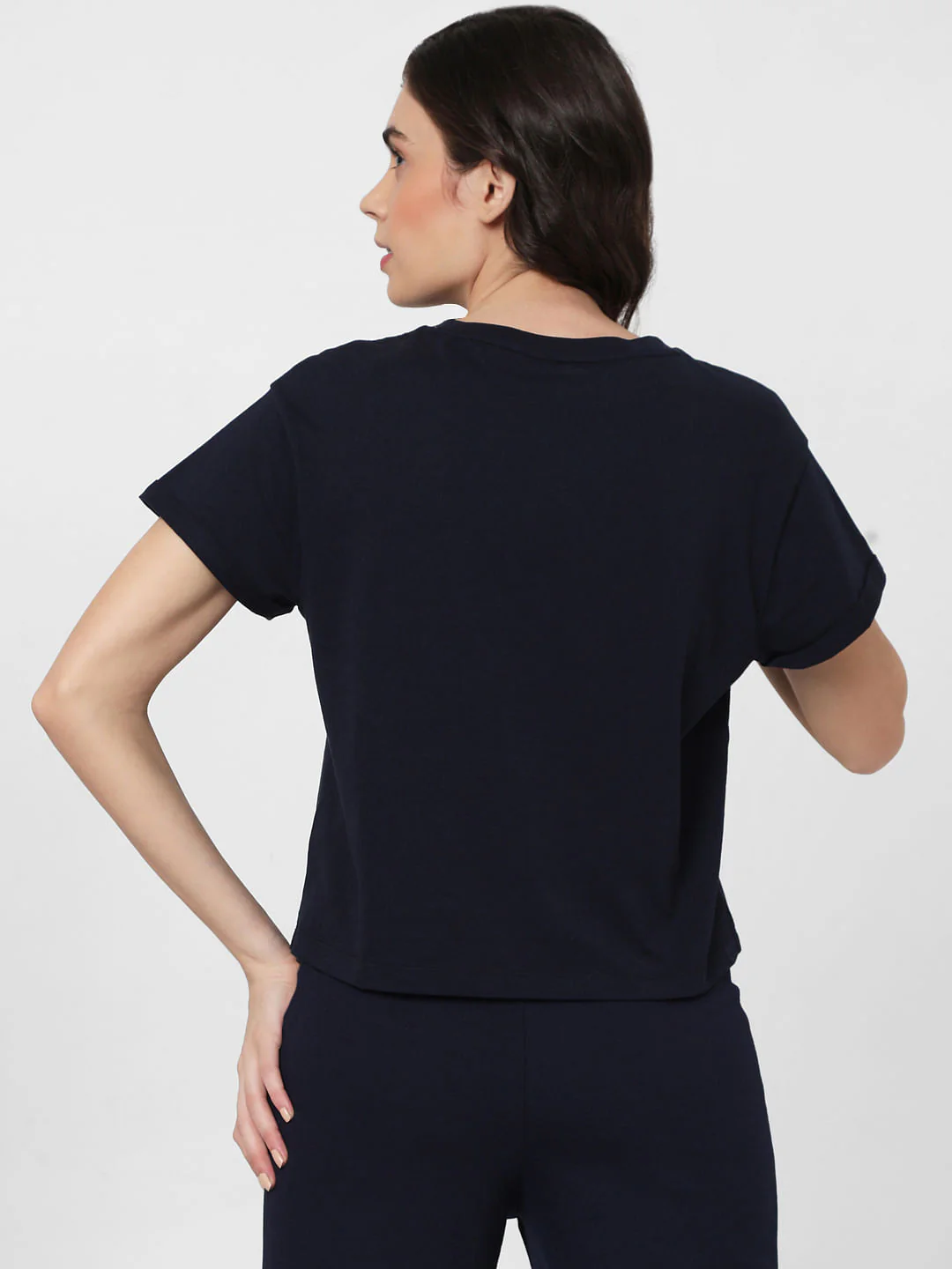 Blue Cropped Lounge T-Shirt - Image 2
