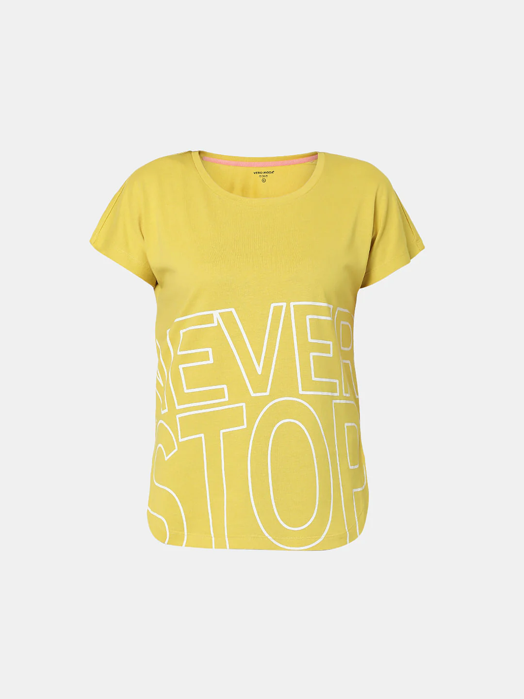 Yellow Slogan Print Lounge T-Shirt - Image 5