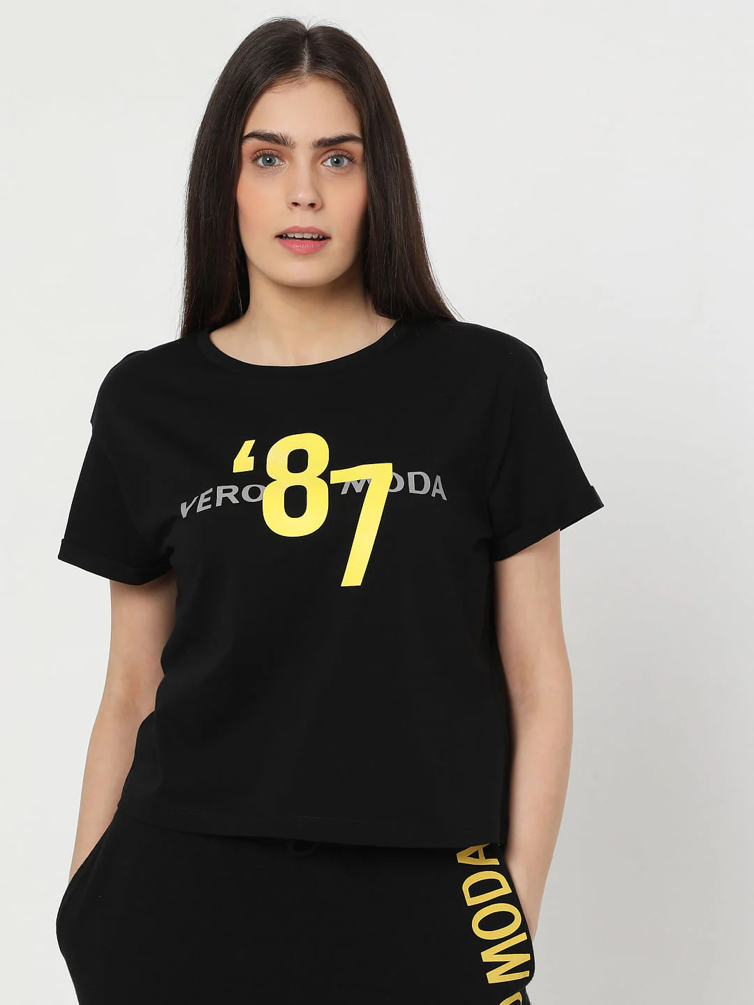 Black Logo Print Lounge T-Shirt