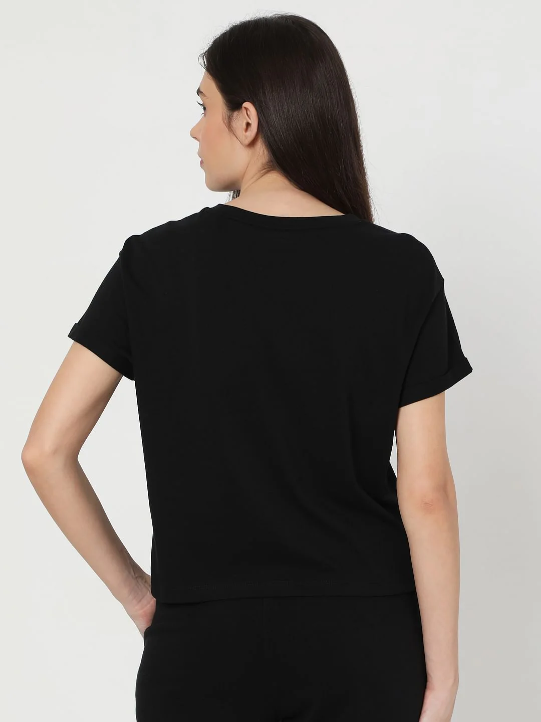 Black Logo Print Lounge T-Shirt - Image 2