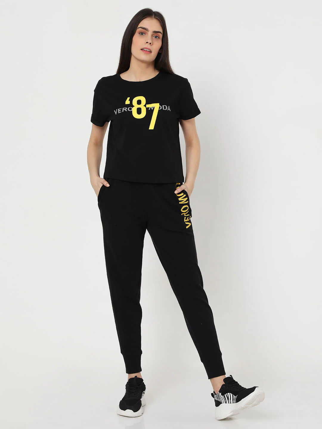 Black Logo Print Lounge T-Shirt - Image 3