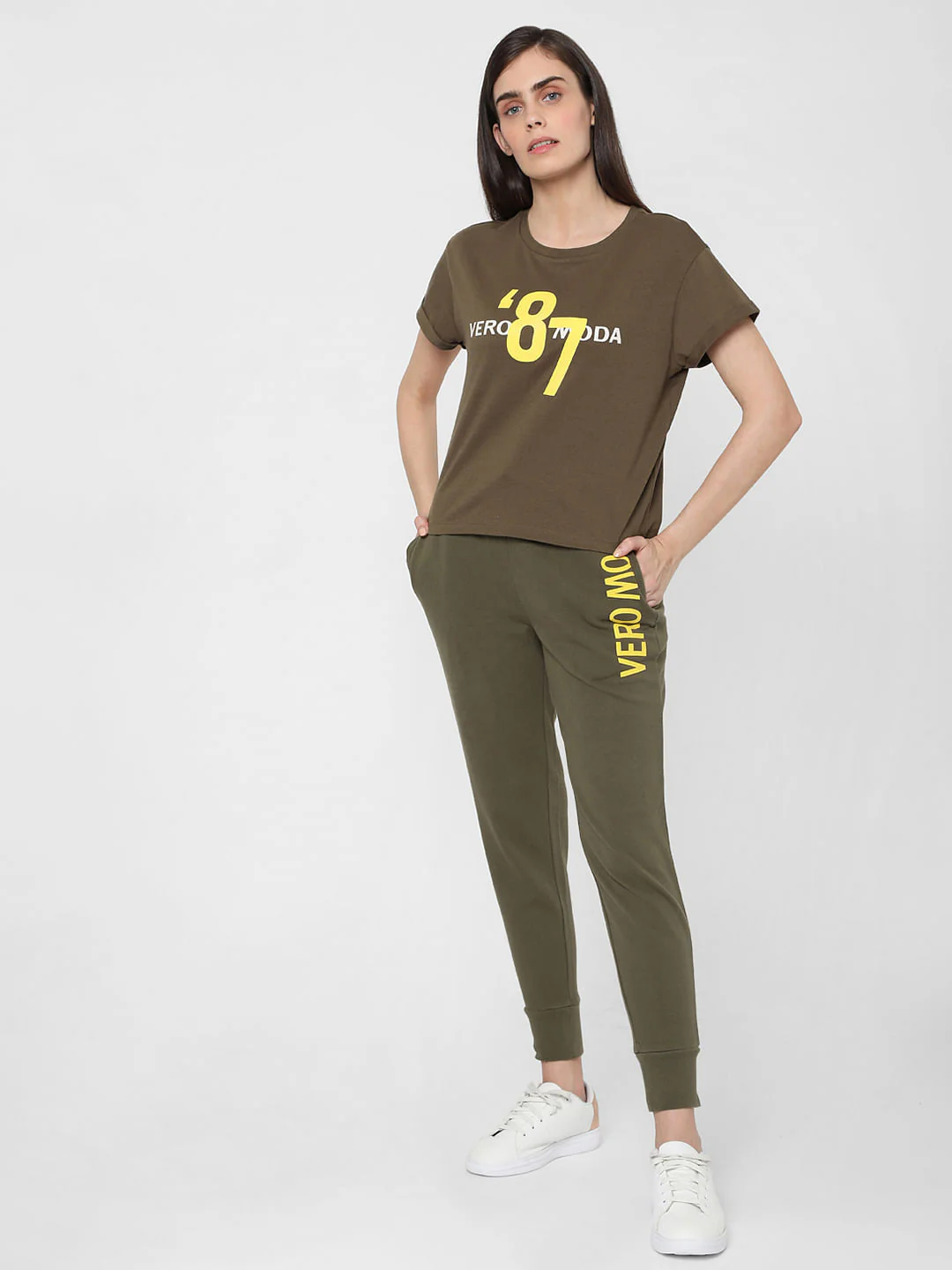 Green Logo Print Lounge T-Shirt - Image 3
