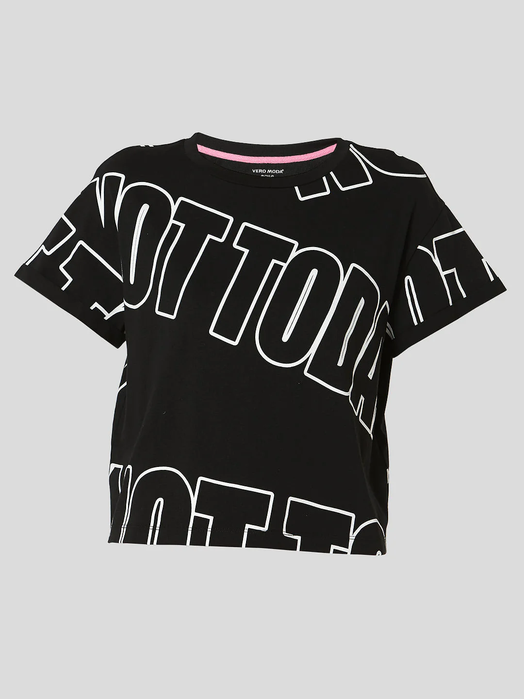 Black Cropped Lounge T-Shirt - Image 6