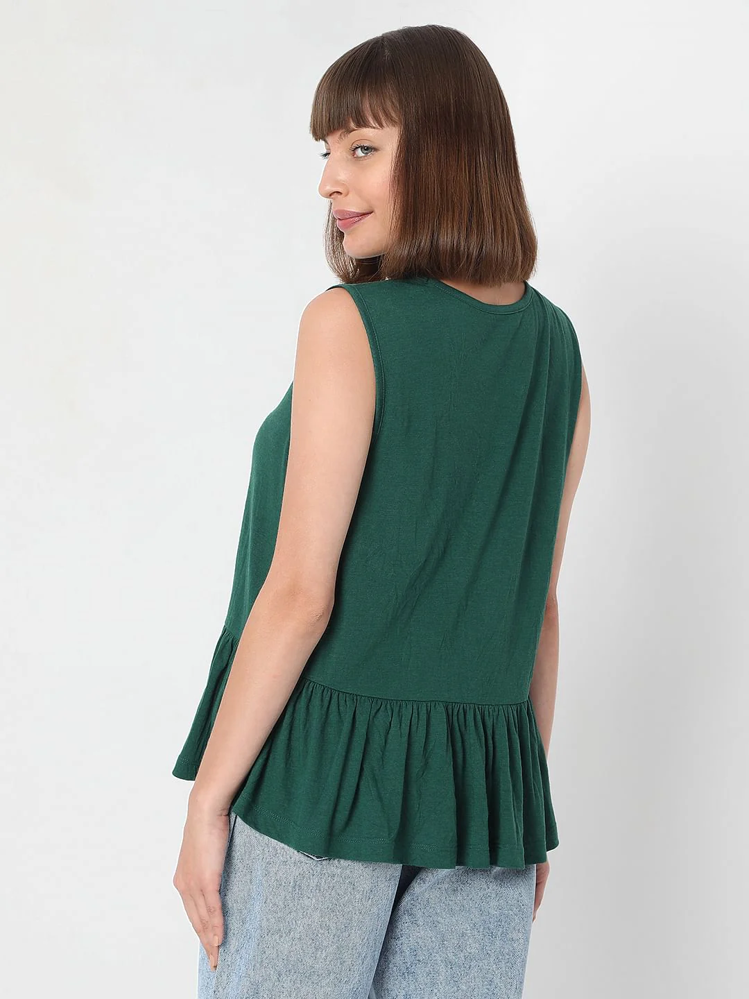 Green Peplum Top - Image 4