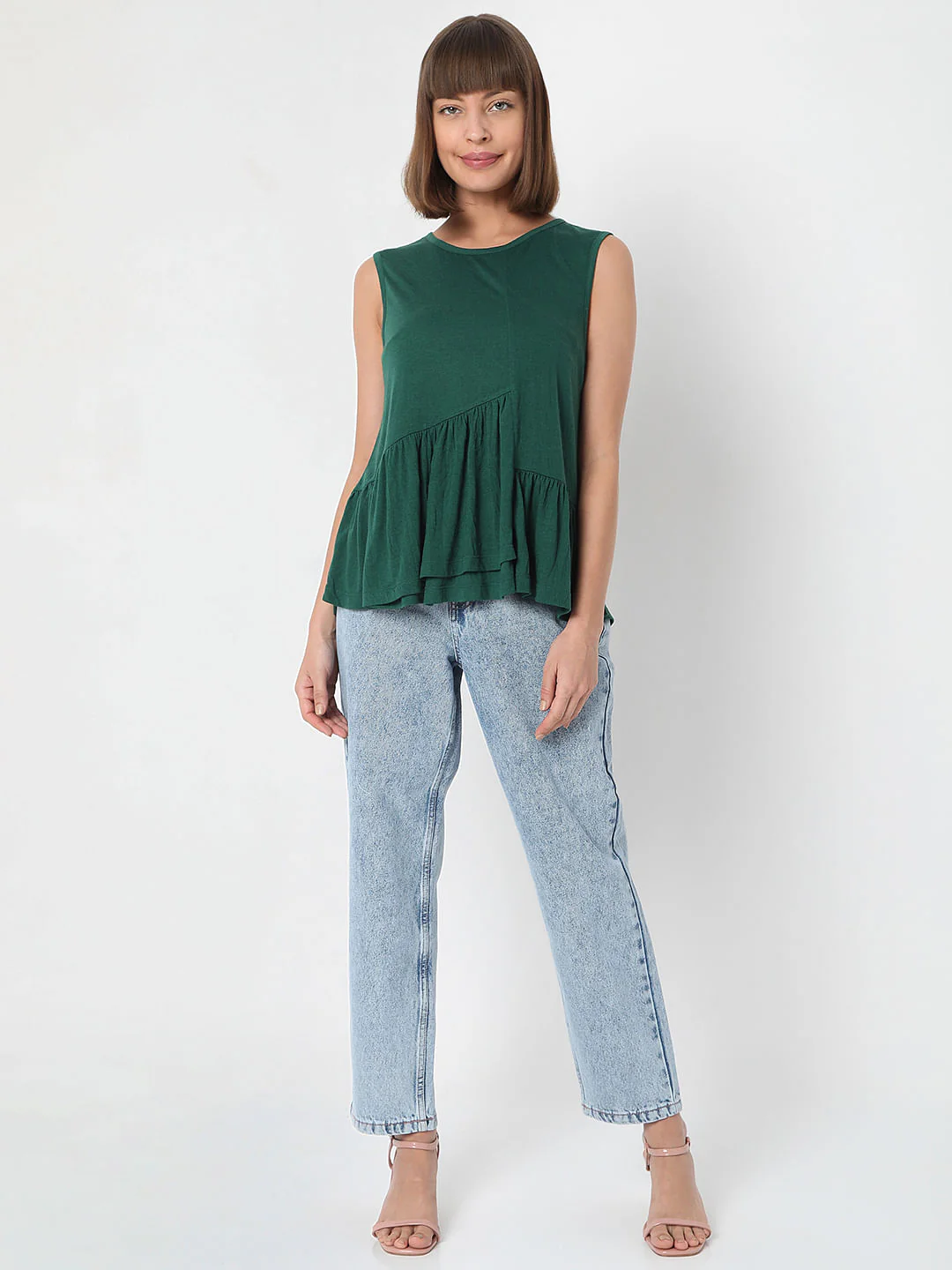 Green Peplum Top - Image 5