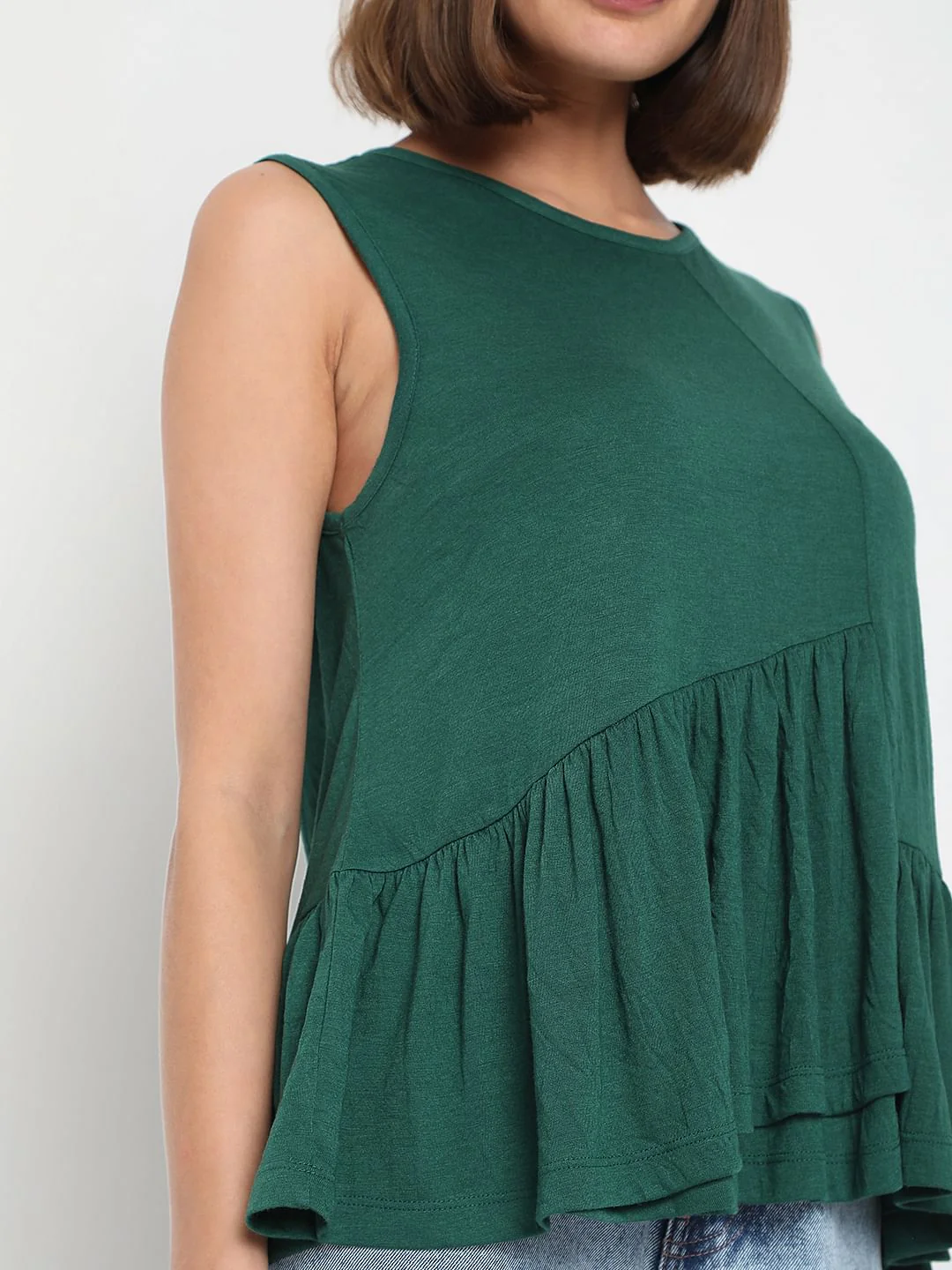 Green Peplum Top - Image 6