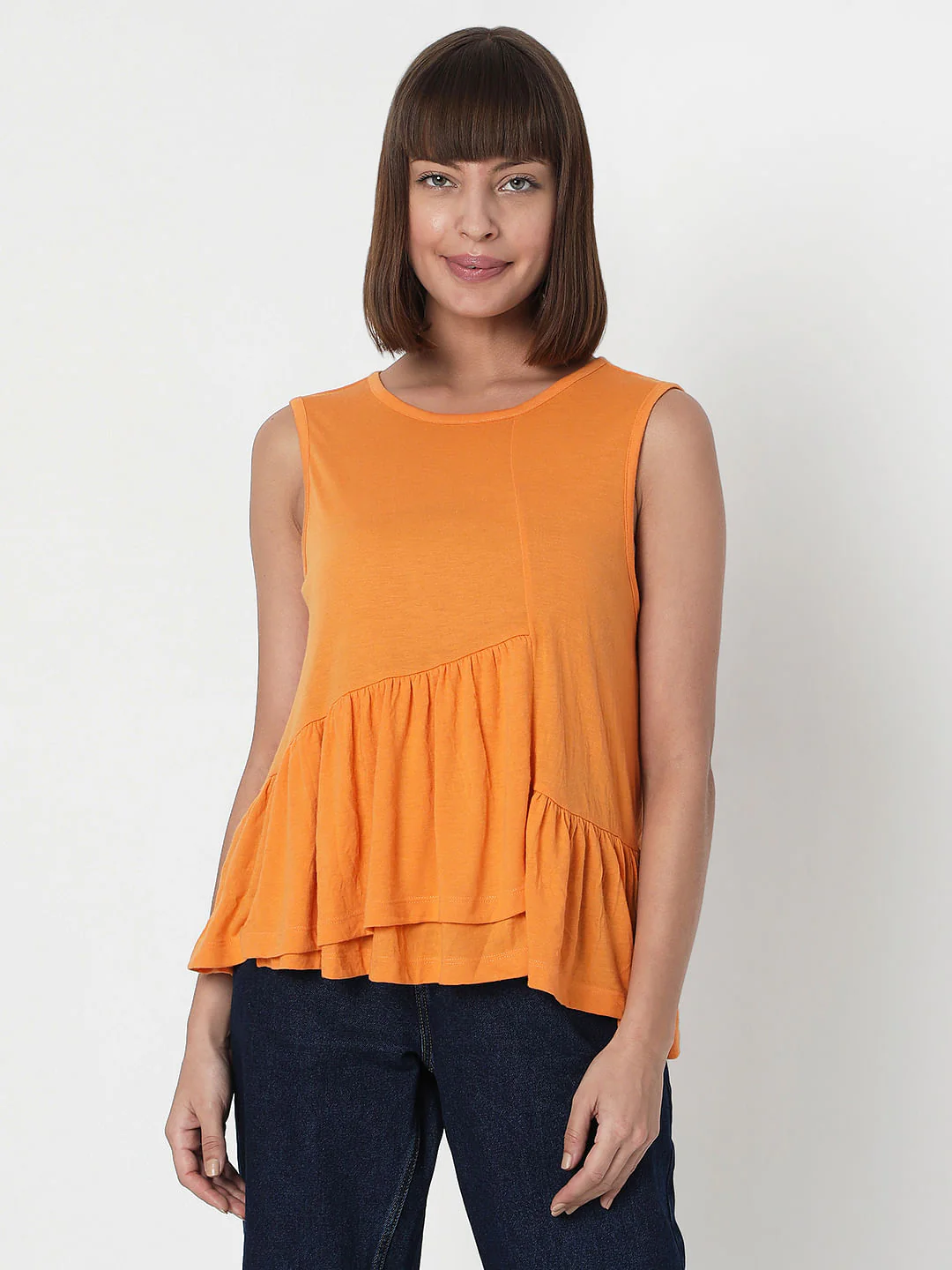 Orange Peplum Top - Image 2