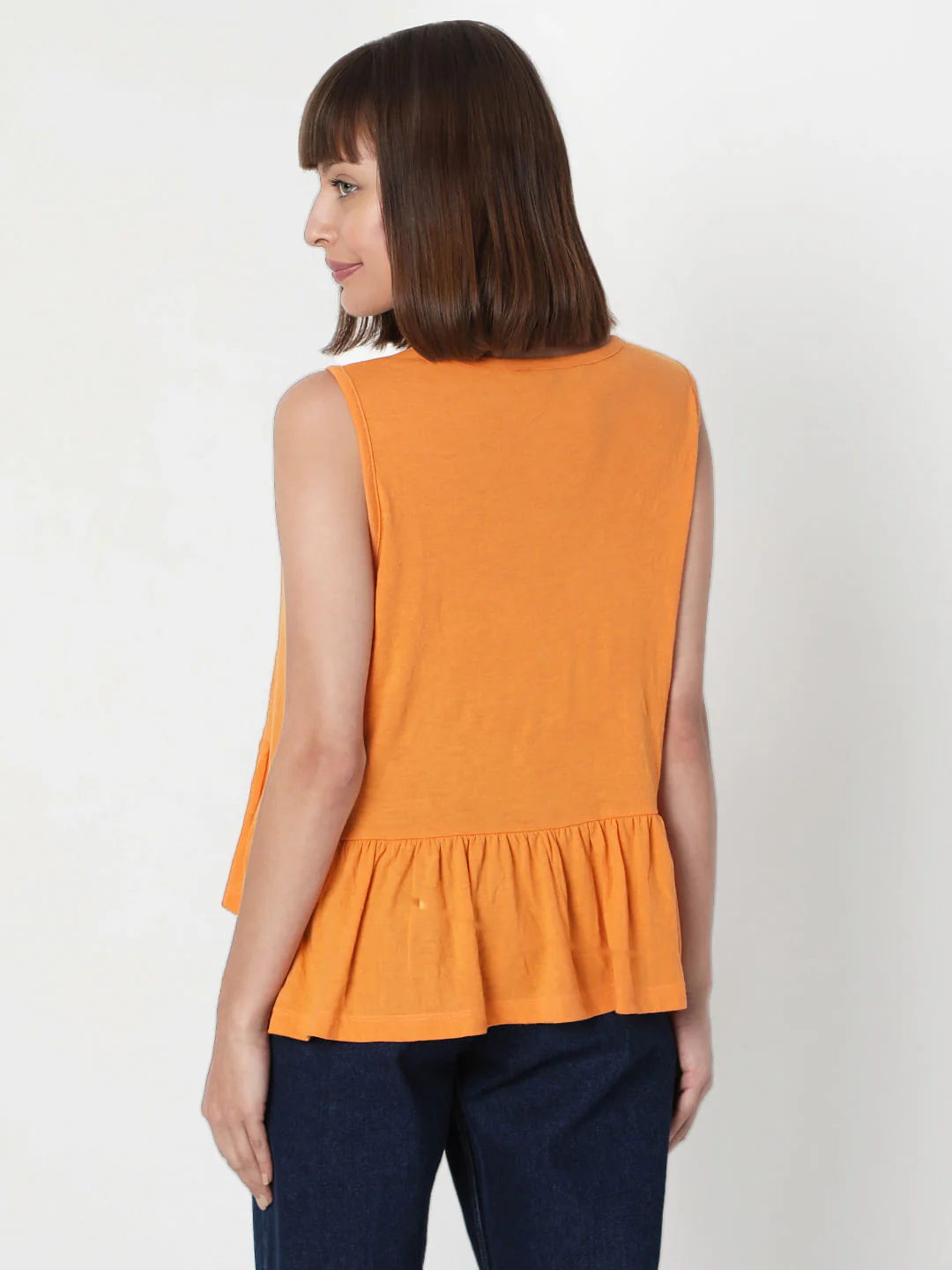 Orange Peplum Top - Image 4