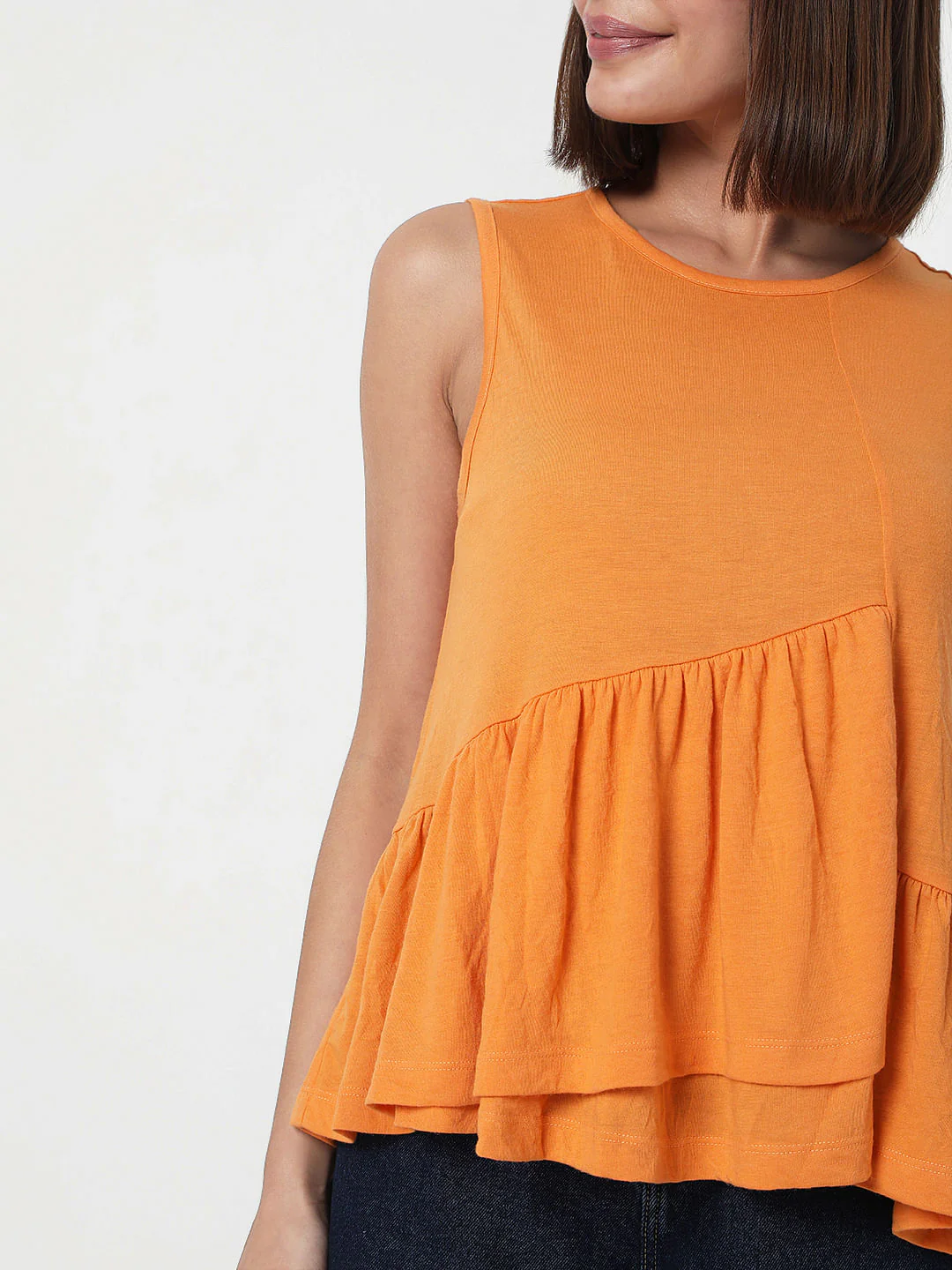 Orange Peplum Top - Image 6