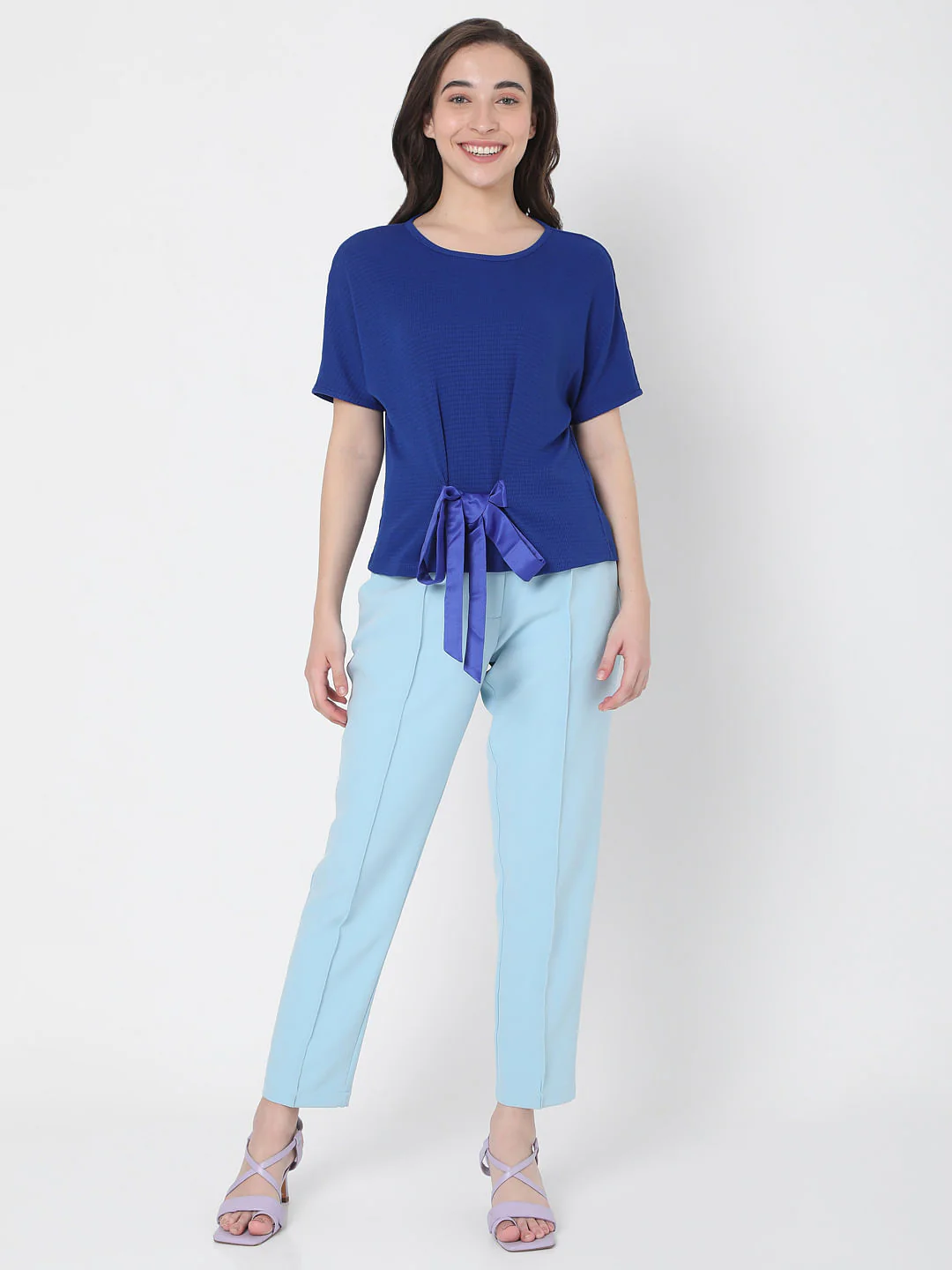 Blue Front Tie-Up Top - Image 5