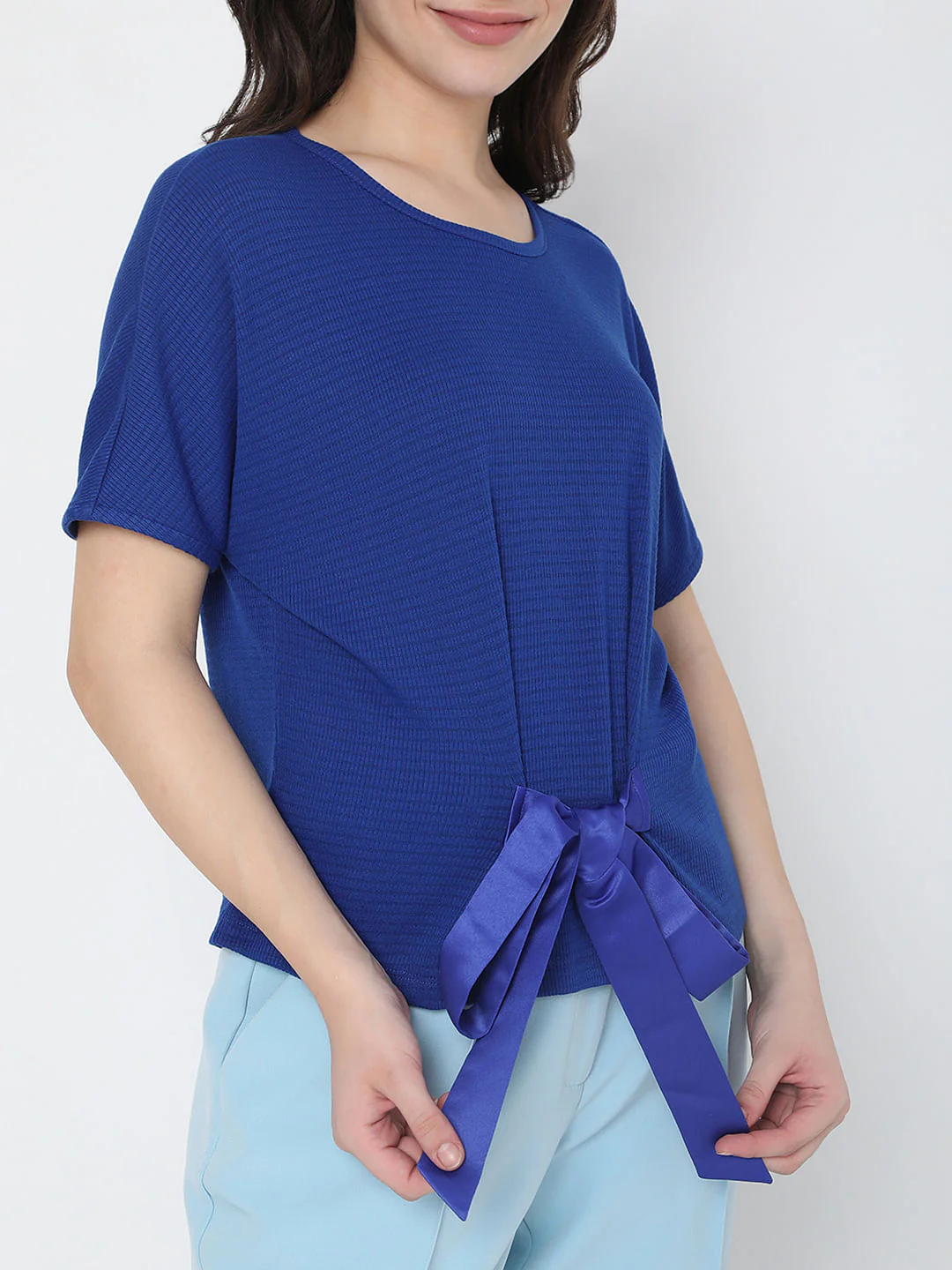Blue Front Tie-Up Top - Image 6