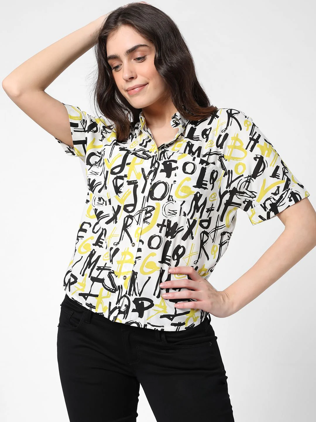 White Printed Shirt - Image 2