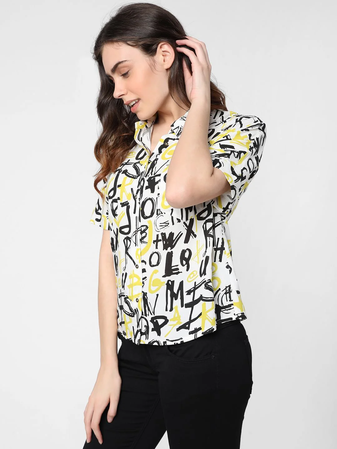 White Printed Shirt - Image 3