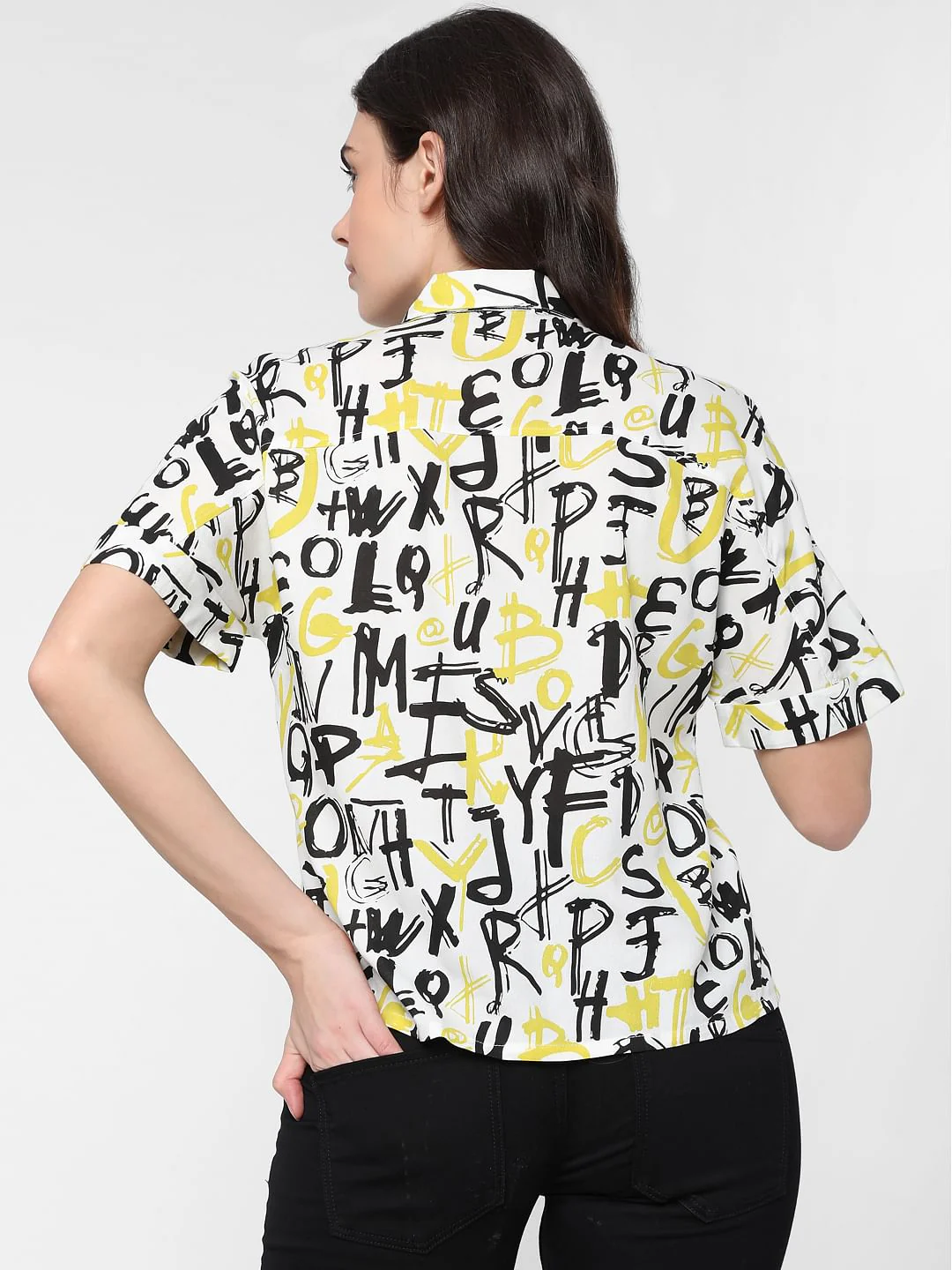 White Printed Shirt - Image 4