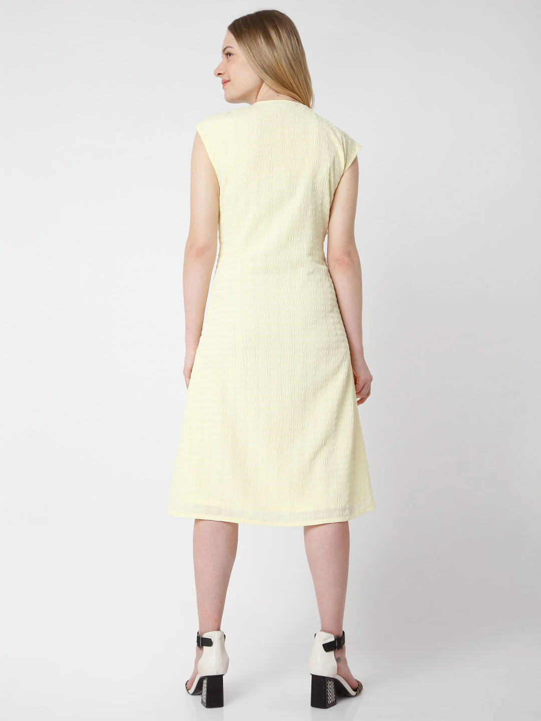 Yellow Front Twist Dress - Image 4