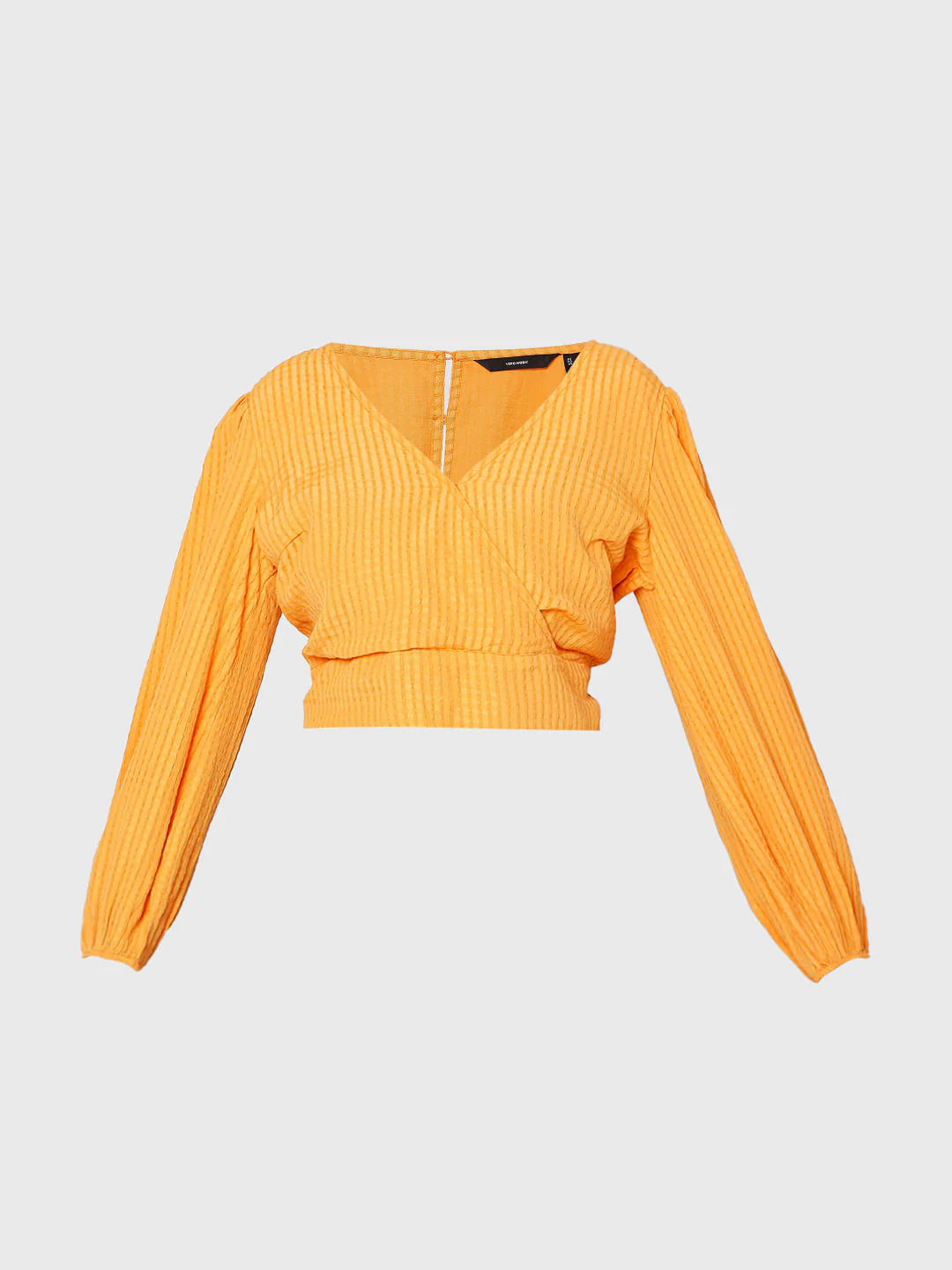 Orange Textured Wrap Top - Image 7