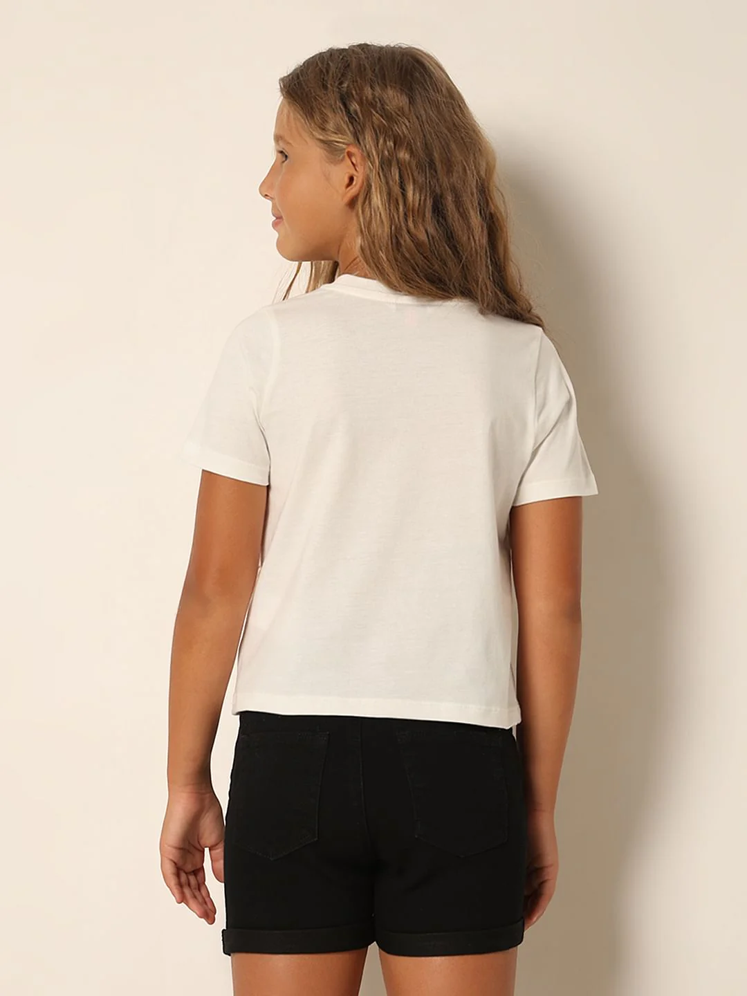 Girls White Logo Print T-Shirt - Image 3