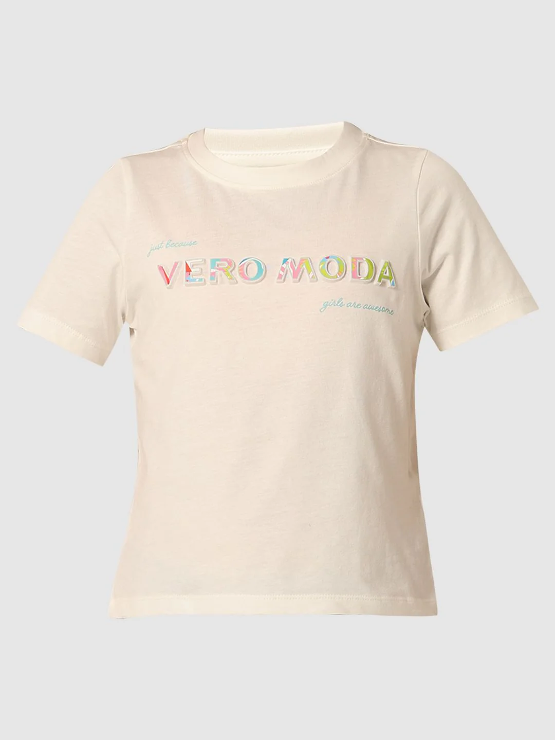Girls White Logo Print T-Shirt - Image 6