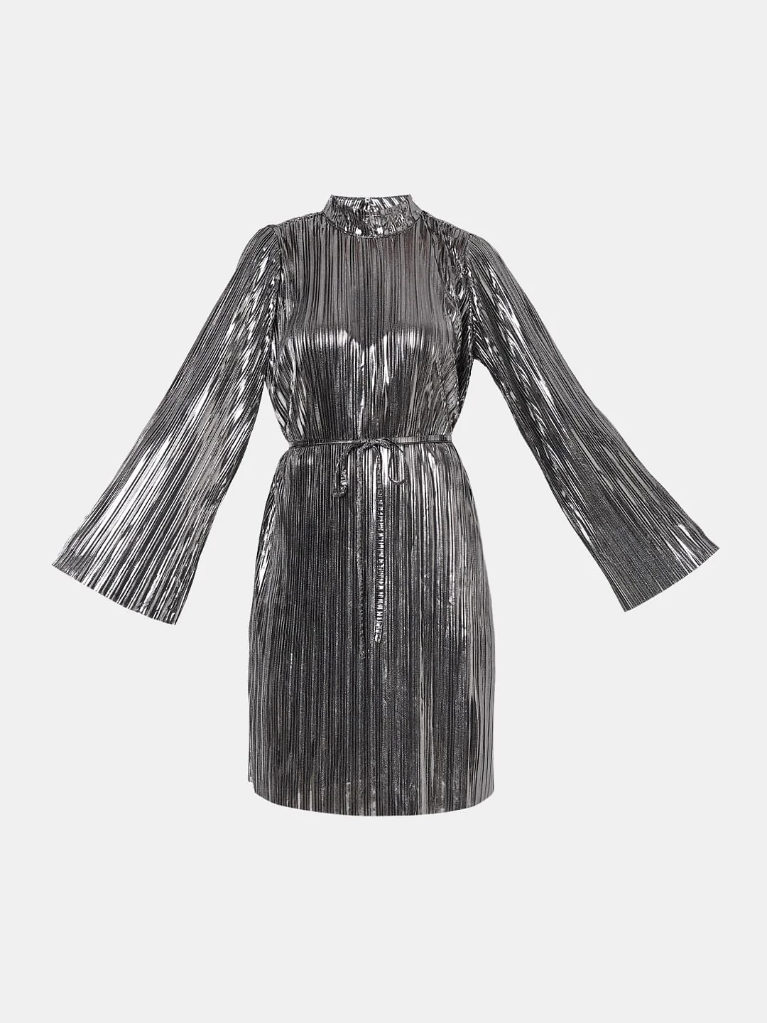 Silver Metallic Shift Dress - Image 7