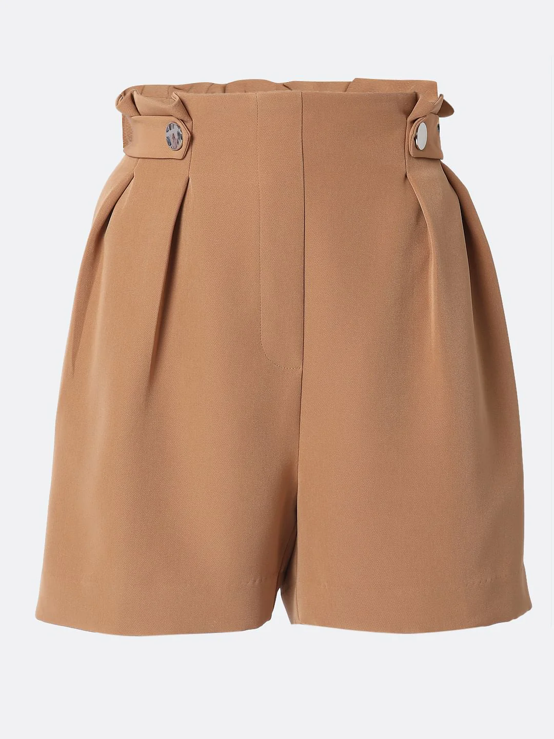 Brown High Rise Shorts - Image 7