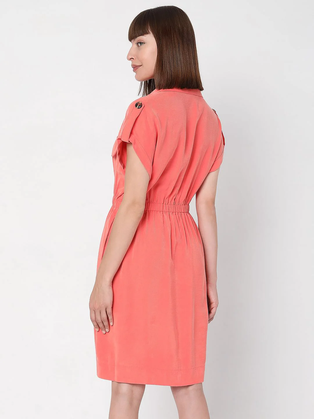 Peach Wrap Dress - Image 4