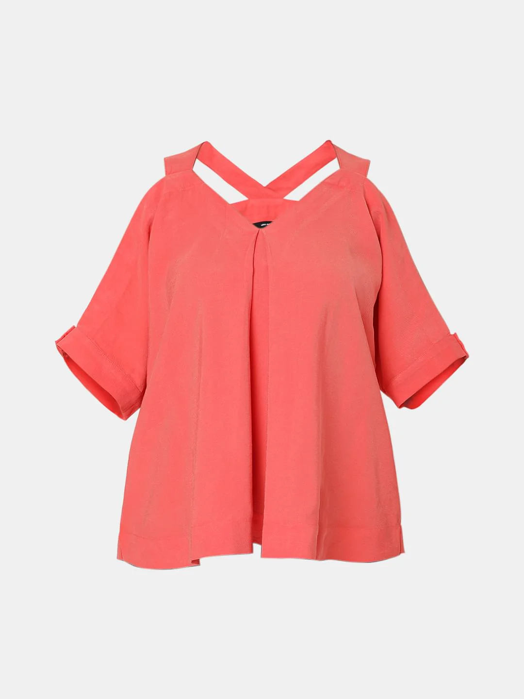 Coral Cold-Shoulder Top - Image 7
