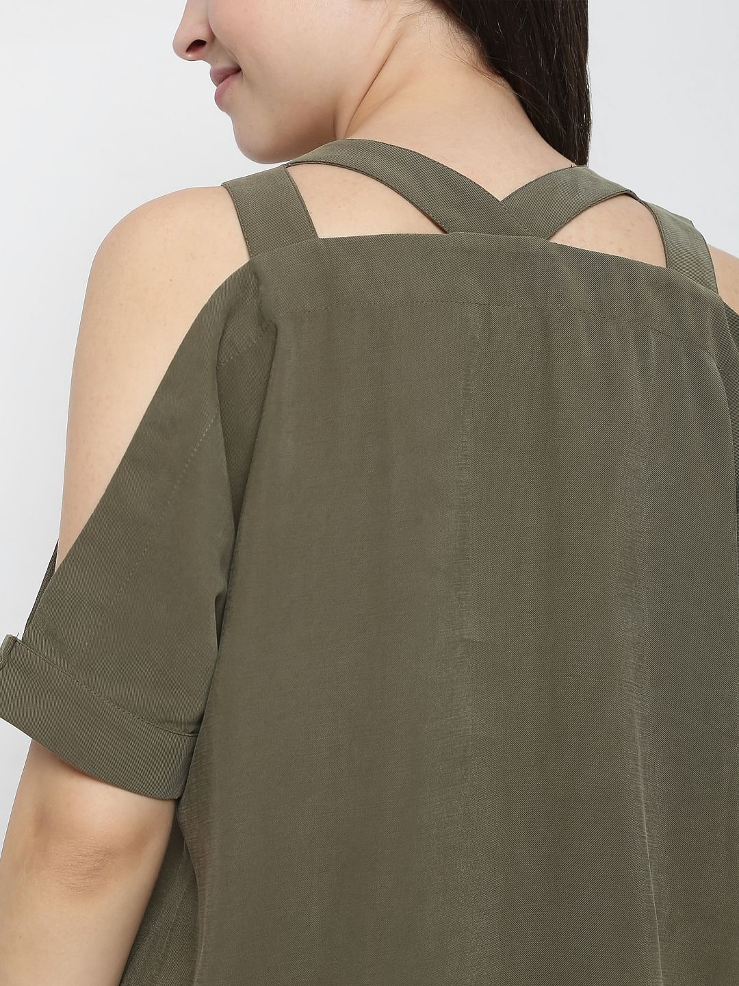 Green Cold Shoulder Top - Image 6